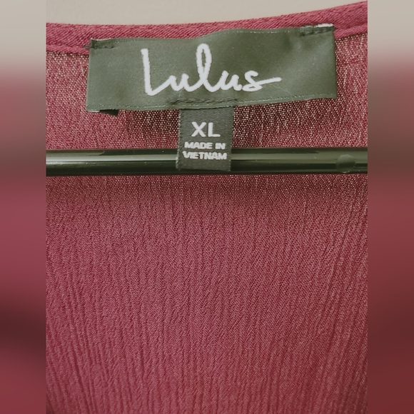 Lulu's XL maroon wrap dress - Picture 2 of 4